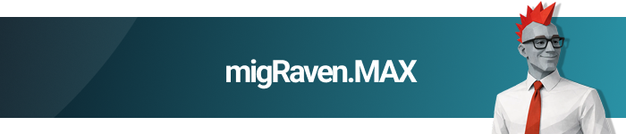 migRaven.MAX Logo